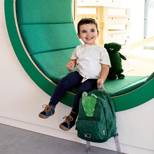 MOCHILA GRANDE INFANTIL TRIXIE ·COCODRILO· - Happy Moments Baby