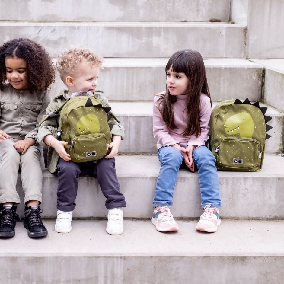 MOCHILA GRANDE INFANTIL TRIXIE ·DINO· - Happy Moments Baby