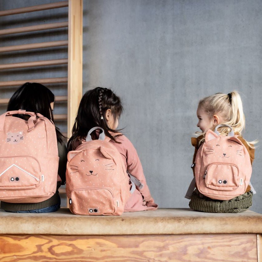 MOCHILA GRANDE INFANTIL TRIXIE ·GATO· - Happy Moments Baby