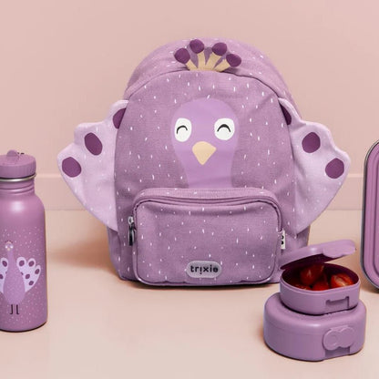 MOCHILA GRANDE INFANTIL TRIXIE ·PAVO REAL· - Happy Moments Baby