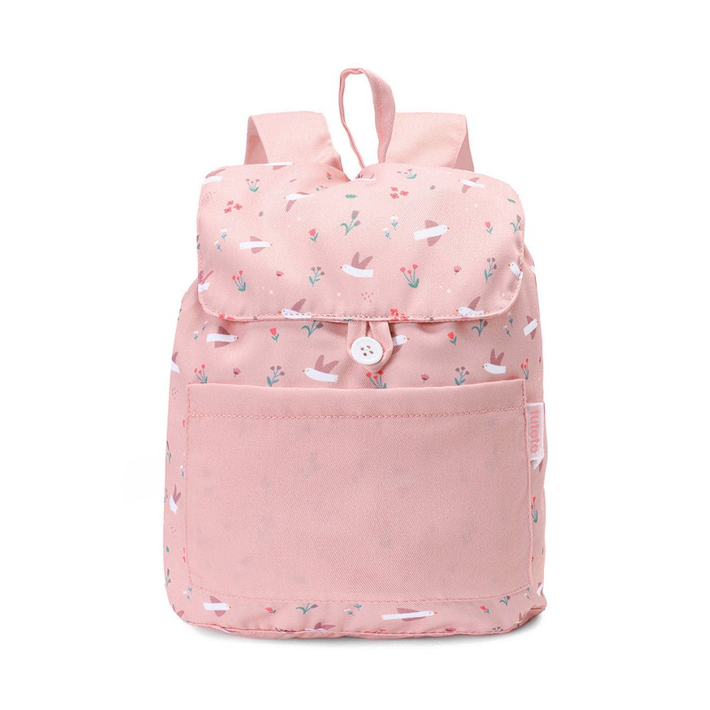 MOCHILA INFANTIL PEQUEÑA TELA TUTETE ·BLOSSOM BIRDS· - Happy Moments Baby