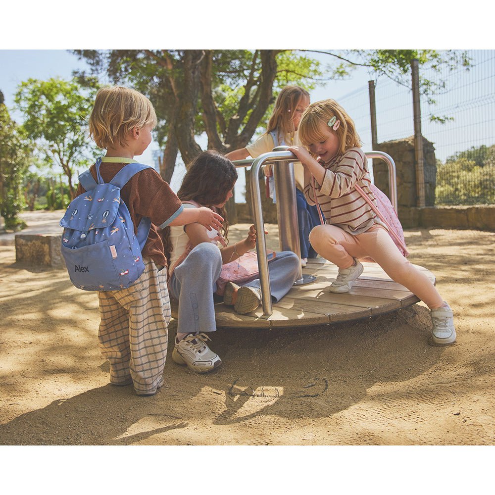 MOCHILA INFANTIL PEQUEÑA TELA TUTETE ·PANDAS IN SPACE· - Happy Moments Baby