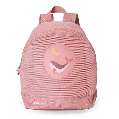 MOCHILA INFANTIL PLAYA ANTIARENA TUTETE ·WHALE PINK· - Happy Moments Baby