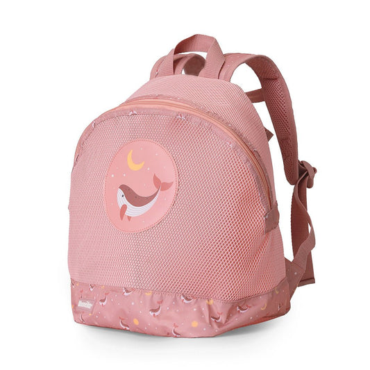 MOCHILA INFANTIL PLAYA ANTIARENA TUTETE ·WHALE PINK· - Happy Moments Baby