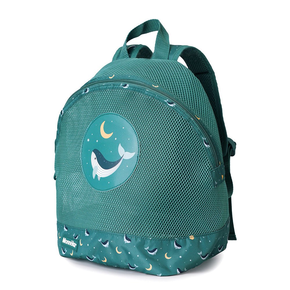MOCHILA INFANTIL PLAYA ANTIARENA TUTETE ·WHALE TEAL· - Happy Moments Baby