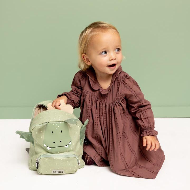 MOCHILA INFANTIL TRIXIE PEQUEÑA ·DRAGÓN· - Happy Moments Baby