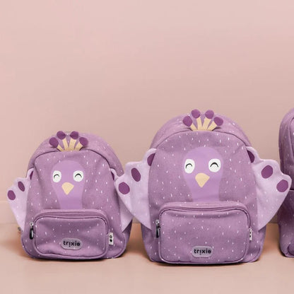 MOCHILA INFANTIL TRIXIE PEQUEÑA ·PAVO REAL· - Happy Moments Baby