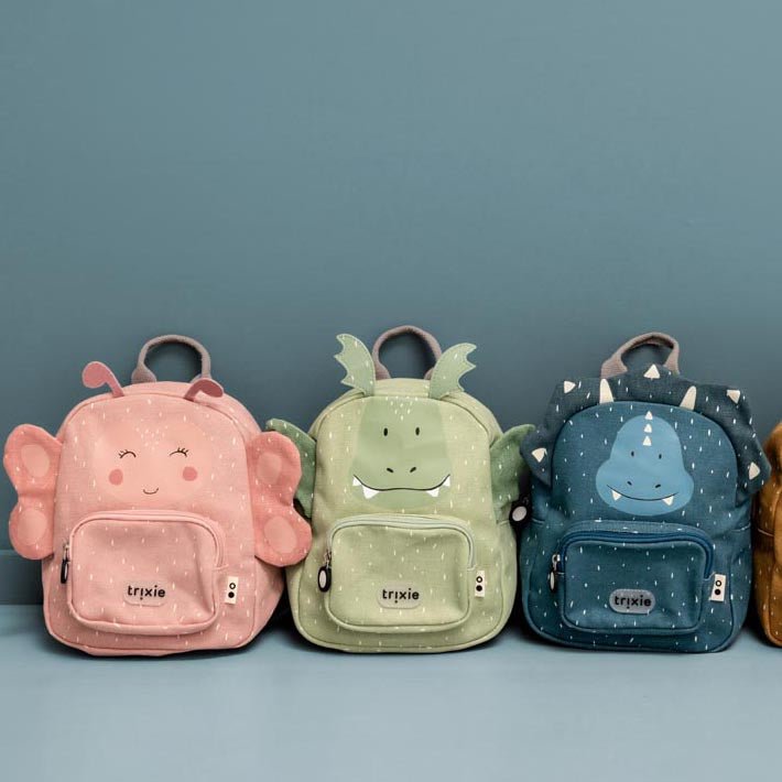 MOCHILA INFANTIL TRIXIE PEQUEÑA ·TRICERATOPS· - Happy Moments Baby