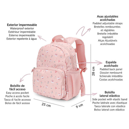 MOCHILA INFANTIL TUTETE ·BLOSSOM BIRDS· - Happy Moments Baby