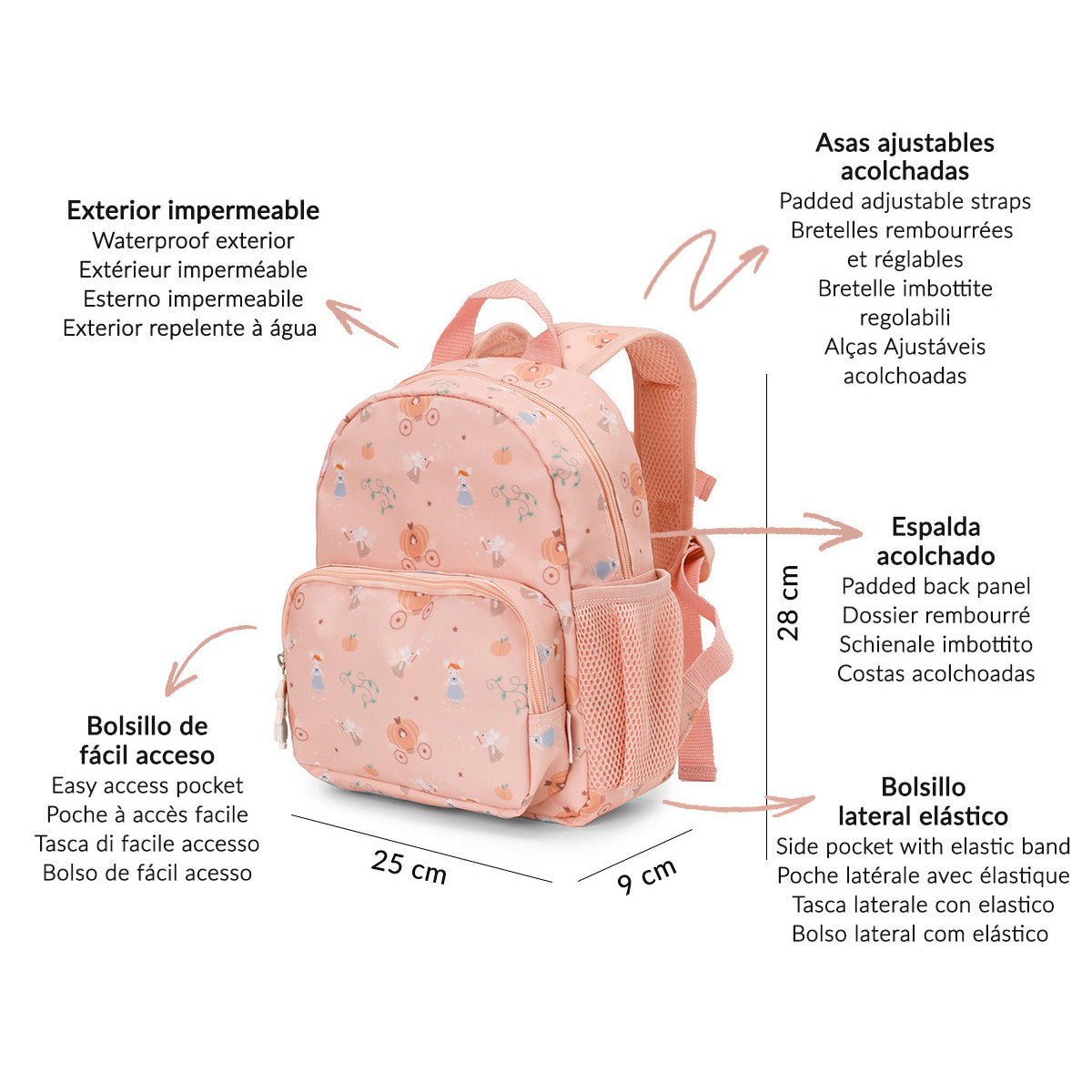 MOCHILA INFANTIL TUTETE ·MOUSE FAIRIES· - Happy Moments Baby