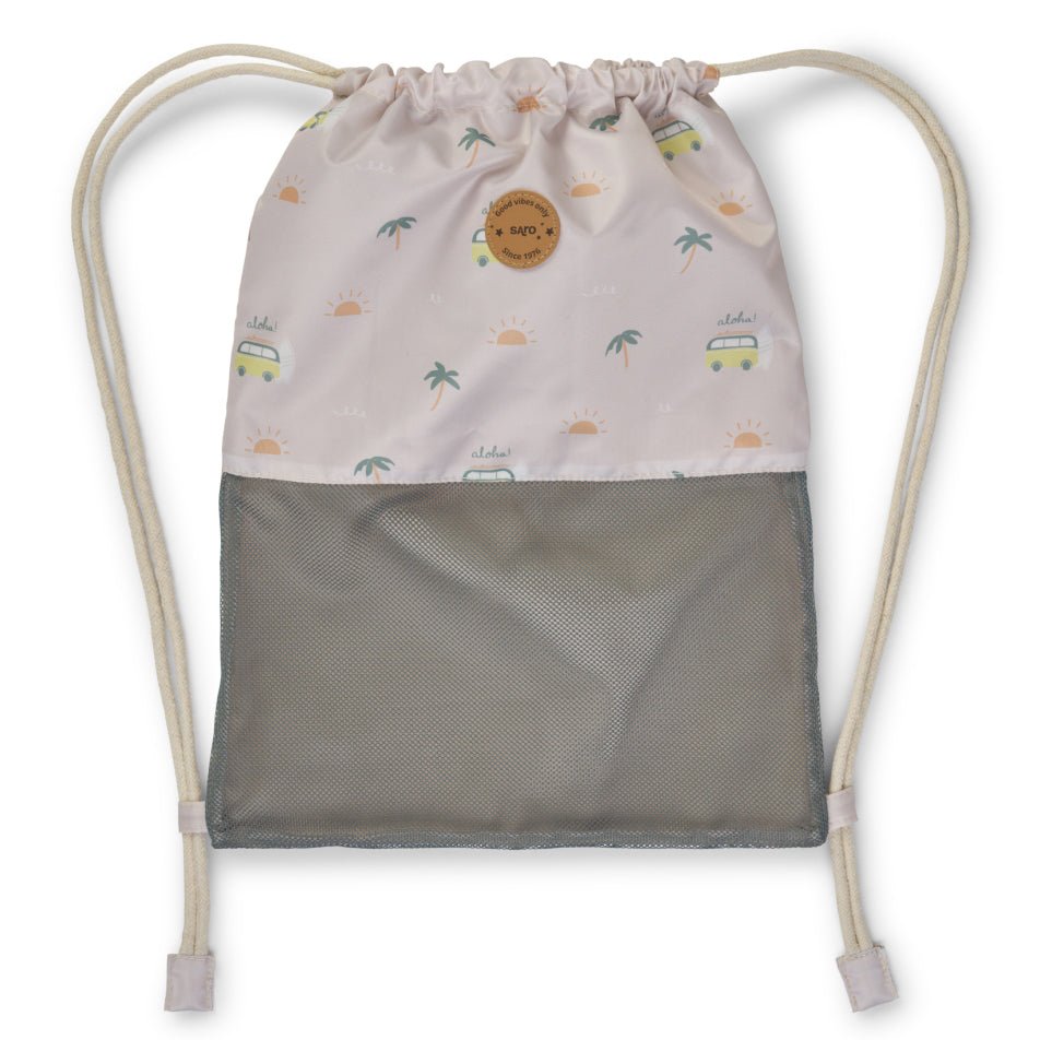 MOCHILA SACO ANTIARENA SARO ·ALOHA· - Happy Moments Baby