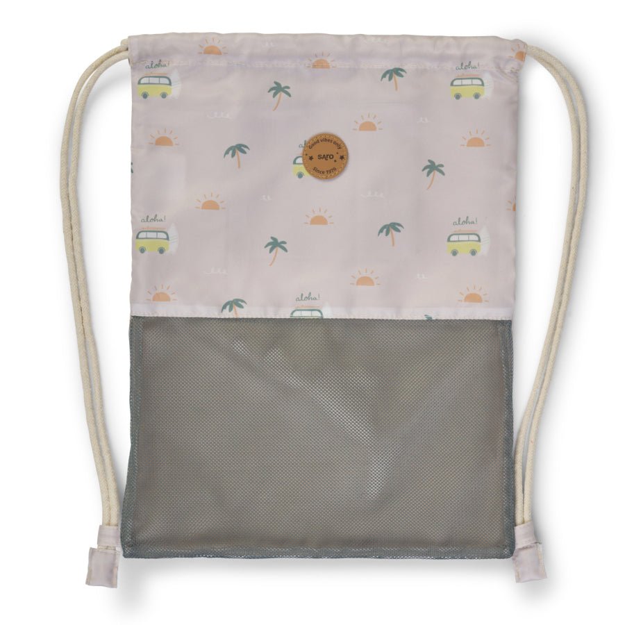 MOCHILA SACO ANTIARENA SARO ·ALOHA· - Happy Moments Baby