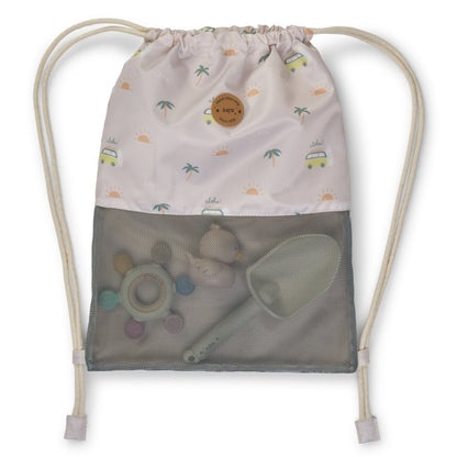 MOCHILA SACO ANTIARENA SARO ·ALOHA· - Happy Moments Baby