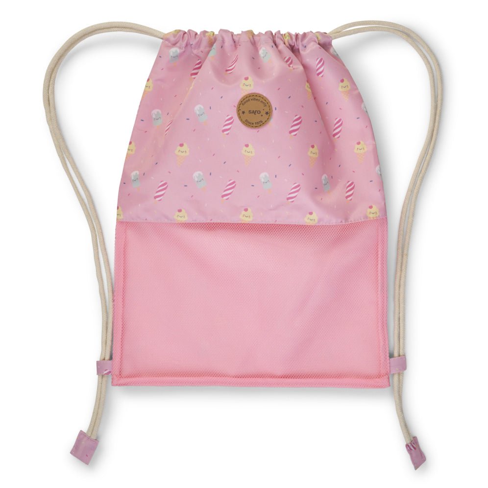 MOCHILA SACO ANTIARENA SARO ·HELADOS· - Happy Moments Baby