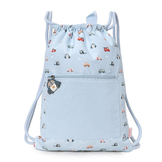 MOCHILA SACO IMPERMEABLE TUTETE ·CITY CARS· - Happy Moments Baby