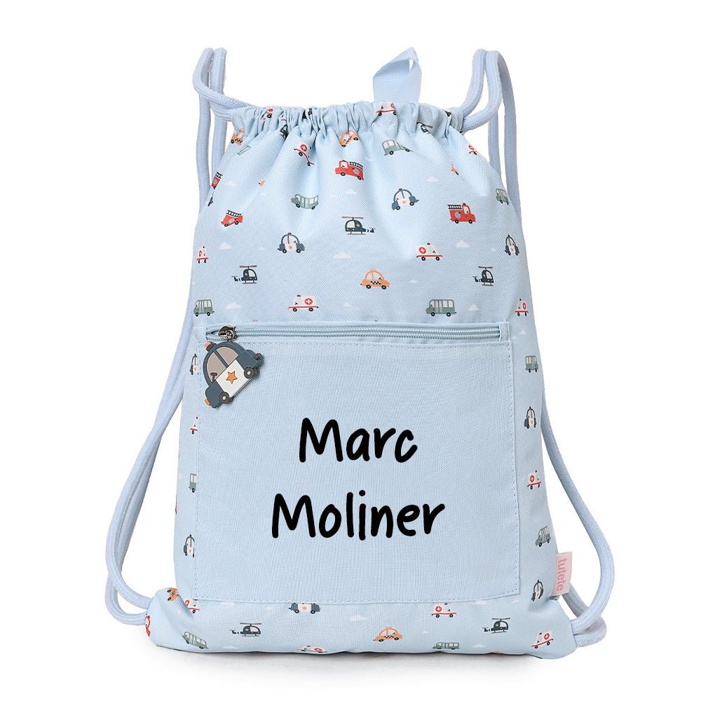 MOCHILA SACO IMPERMEABLE TUTETE ·CITY CARS· - Happy Moments Baby