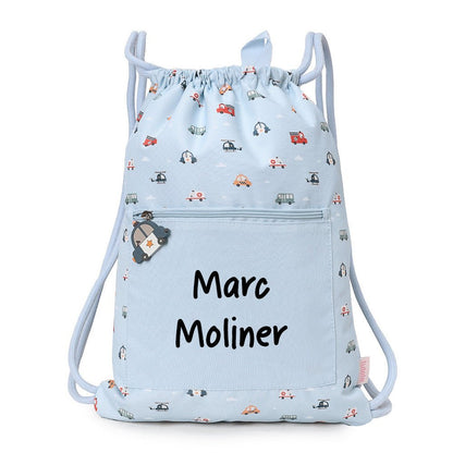 MOCHILA SACO IMPERMEABLE TUTETE ·CITY CARS· - Happy Moments Baby