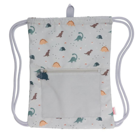 MOCHILA SACO IMPERMEABLE TUTETE ·DINOS WORLD· - Happy Moments Baby