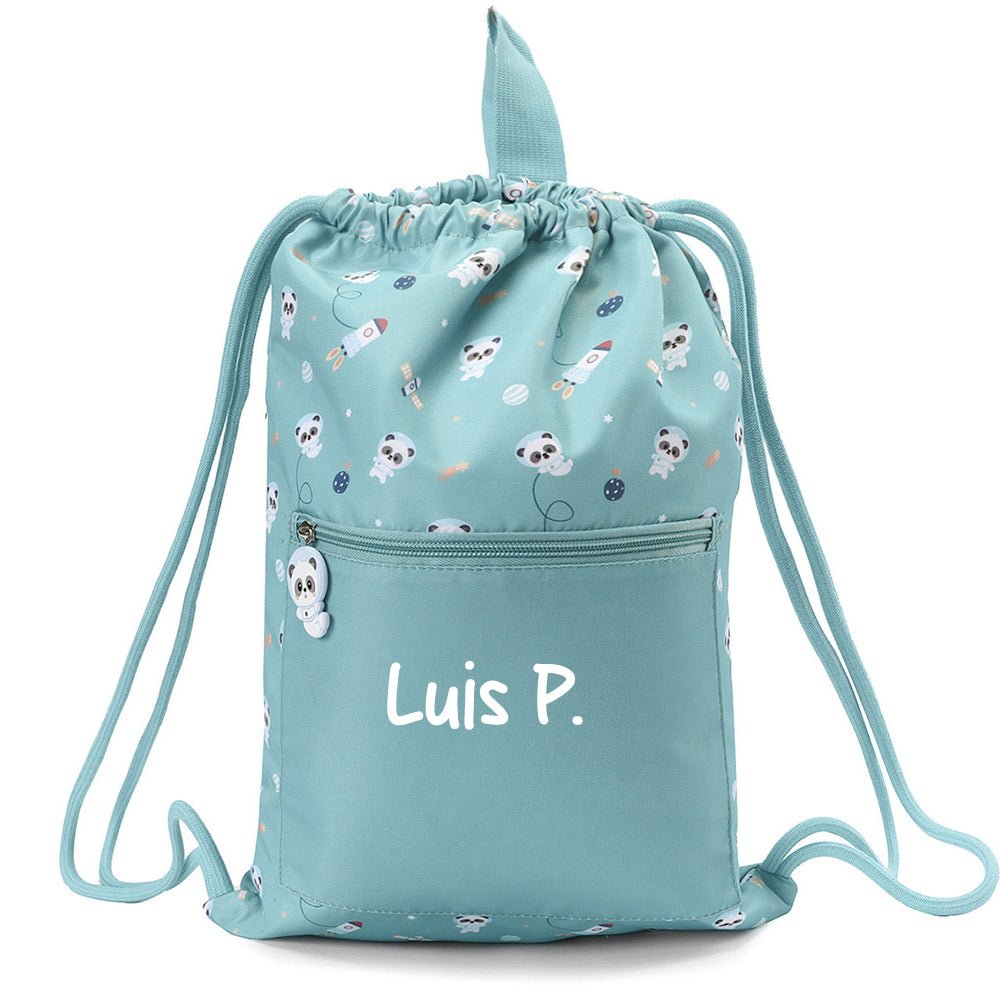 MOCHILA SACO IMPERMEABLE TUTETE ·PANDAS IN SPACE· - Happy Moments Baby