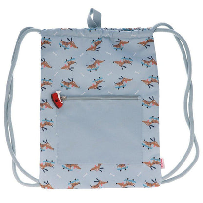 MOCHILA SACO IMPERMEABLE TUTETE ·SKATER DOG· - Happy Moments Baby