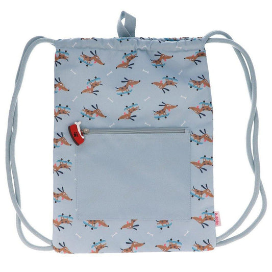 MOCHILA SACO IMPERMEABLE TUTETE ·SKATER DOG· - Happy Moments Baby