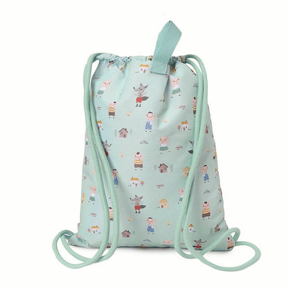 MOCHILA SACO IMPERMEABLE TUTETE ·THREE LITTLE PIGS· - Happy Moments Baby