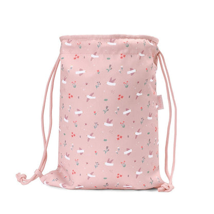 MOCHILA SACO INFANTIL DE TELA TUTETE ·BLOSSOM BIRDS· - Happy Moments Baby