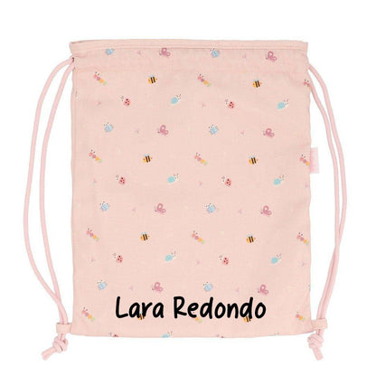 MOCHILA SACO INFANTIL DE TELA TUTETE ·BUGS· - Happy Moments Baby