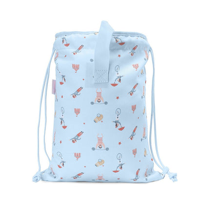MOCHILA SACO INFANTIL DE TELA TUTETE ·CIRCUS SHOW· - Happy Moments Baby