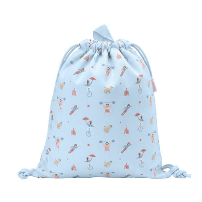 MOCHILA SACO INFANTIL DE TELA TUTETE ·CIRCUS SHOW· - Happy Moments Baby