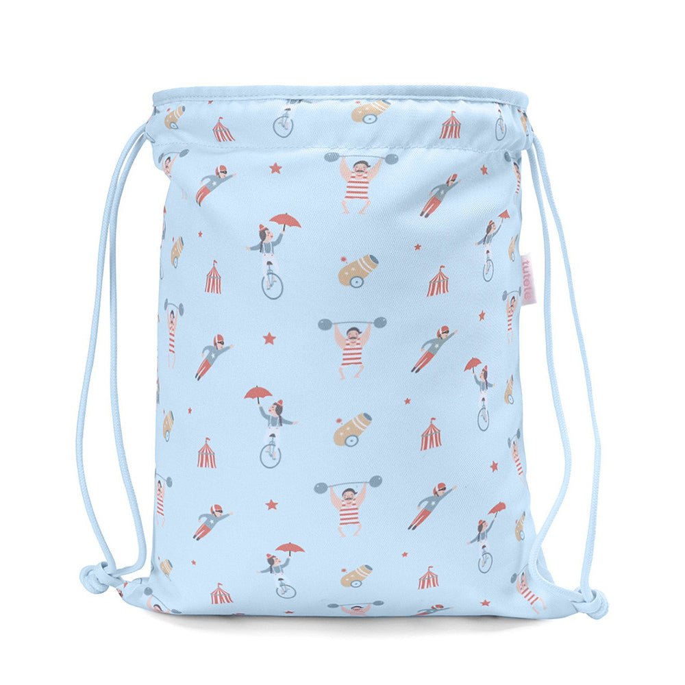 MOCHILA SACO INFANTIL DE TELA TUTETE ·CIRCUS SHOW· - Happy Moments Baby