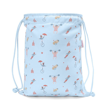 MOCHILA SACO INFANTIL DE TELA TUTETE ·CIRCUS SHOW· - Happy Moments Baby