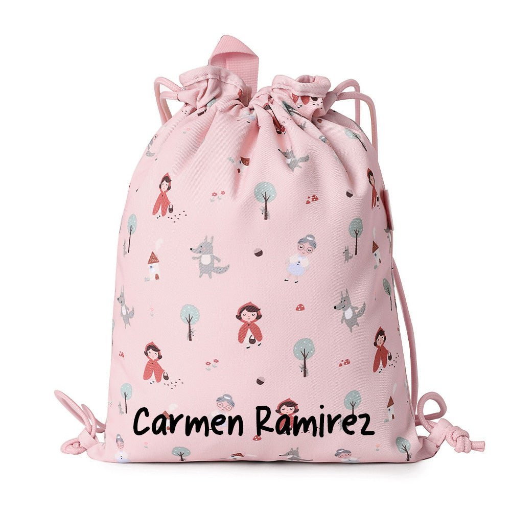 MOCHILA SACO INFANTIL DE TELA TUTETE ·LITTLE RED· - Happy Moments Baby