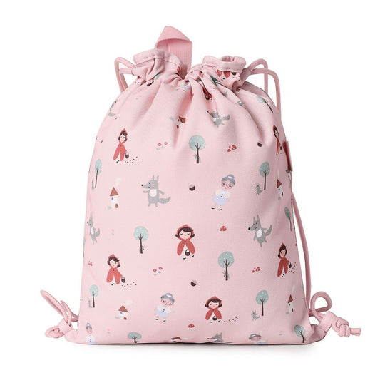MOCHILA SACO INFANTIL DE TELA TUTETE ·LITTLE RED· - Happy Moments Baby
