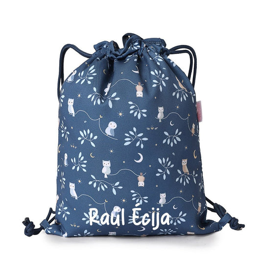 MOCHILA SACO INFANTIL DE TELA TUTETE ·MAGICAL FOREST· - Happy Moments Baby
