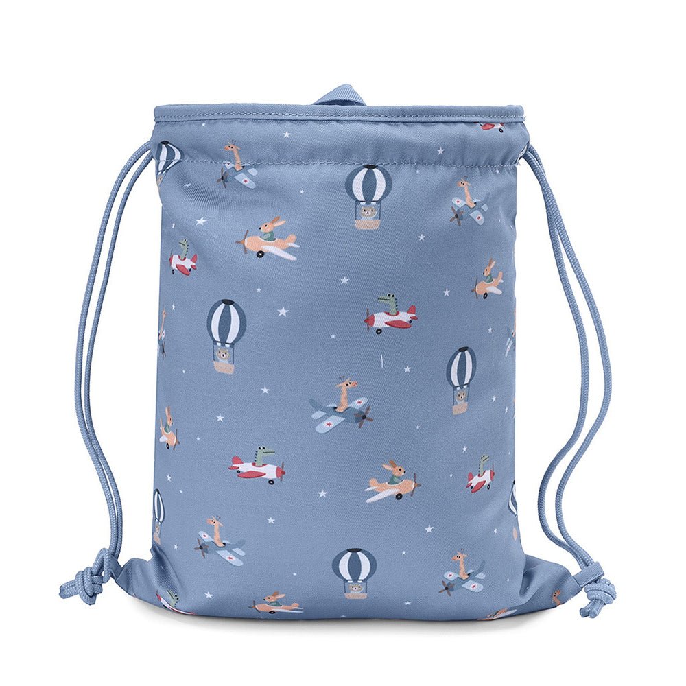 MOCHILA SACO INFANTIL DE TELA TUTETE ·PLANES· - Happy Moments Baby