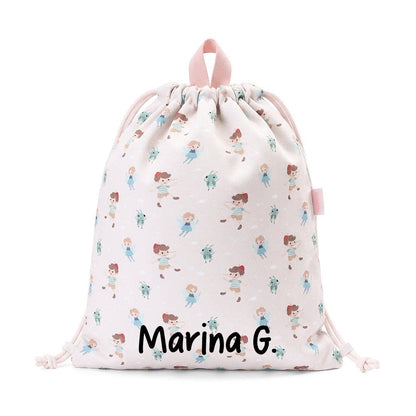MOCHILA SACO INFANTIL DE TELA TUTETE ·THE WOODEN BOY· - Happy Moments Baby