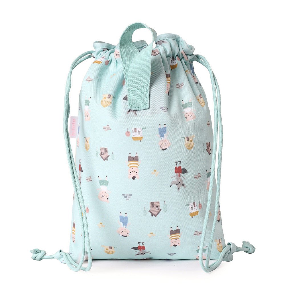 MOCHILA SACO INFANTIL DE TELA TUTETE ·THREE LITTLE PIGS· - Happy Moments Baby