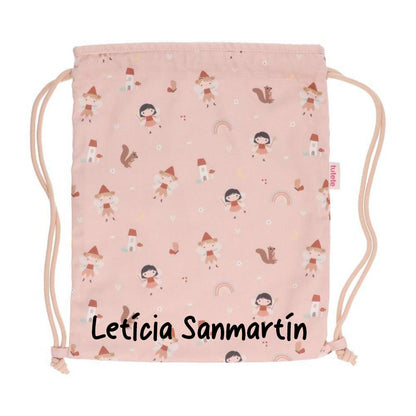 MOCHILA SACO INFANTIL DE TELA TUTETE ·WILD FAIRIES·