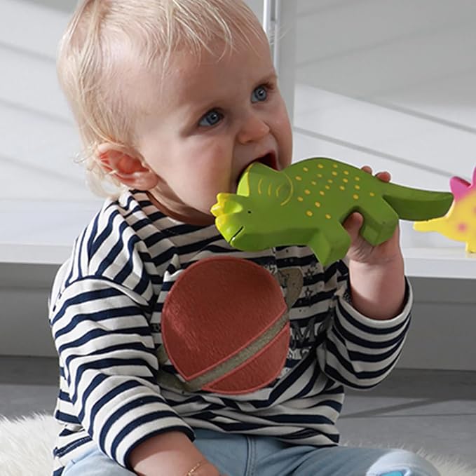 MORDEDOR 100% CAUCHO NATURAL TIKIRI ·TRICERATOPS· - Happy Moments Baby