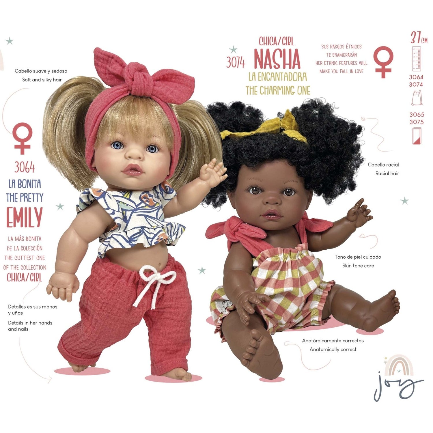 MUÑECA JOY NINES D'ONIL ·NASHA 37CM· - Happy Moments Baby