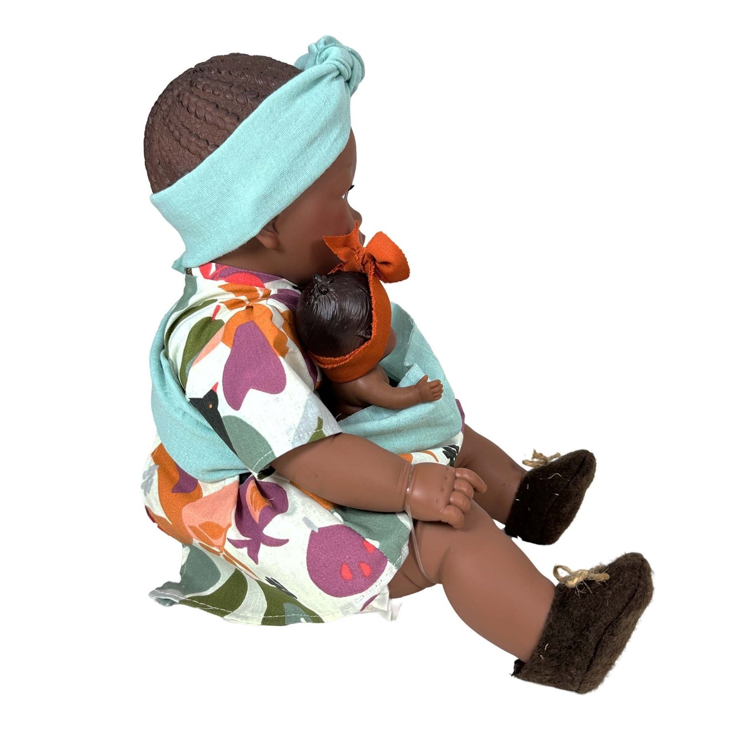 MUÑECA NINES D'ONIL ·ALIKA CON BEBÉ FLORAL 40CM· - Happy Moments Baby