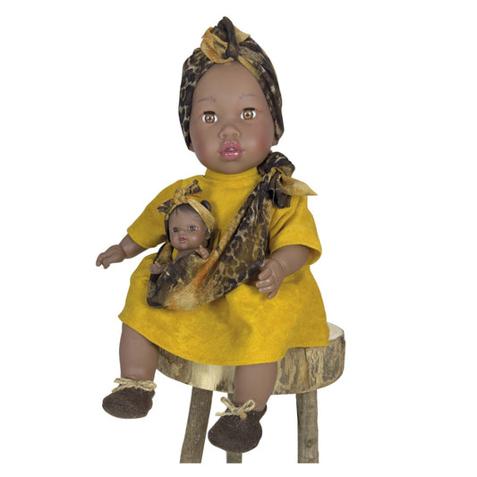 MUÑECA NINES D'ONIL ·ALIKA CON BEBÉ OCHER 40CM· - Happy Moments Baby