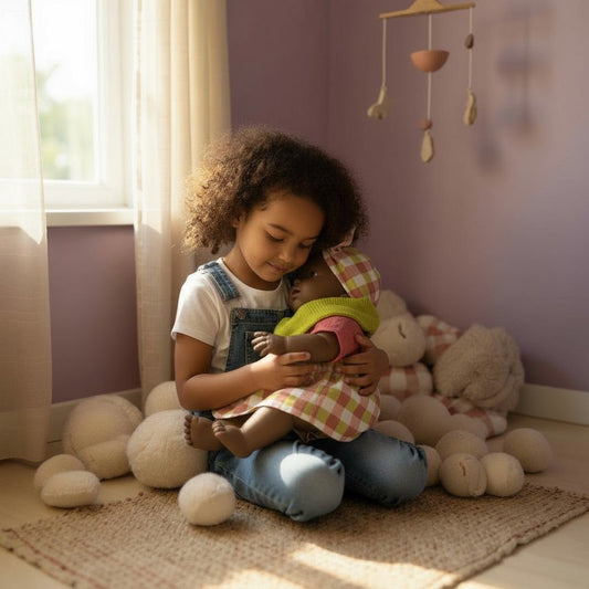 MUÑECA NINES D'ONIL ·COCO MAHA CUADROS 31CM· - Happy Moments Baby