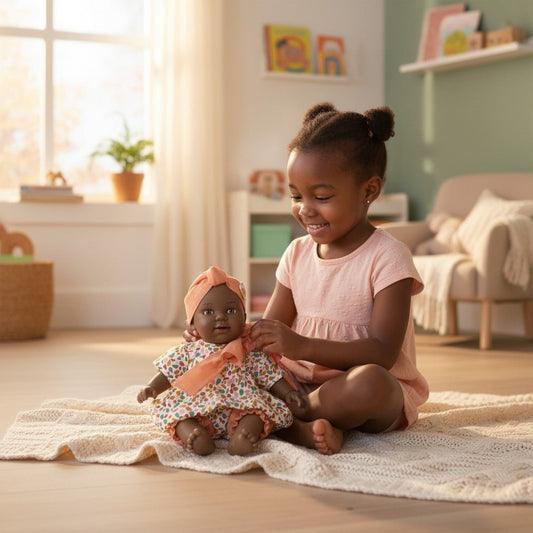 MUÑECA NINES D'ONIL ·COCO MAHA FLORES 31CM· - Happy Moments Baby