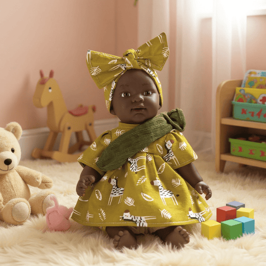 MUÑECA NINES D'ONIL ·COCO MAHA MOSTAZA 31CM· - Happy Moments Baby