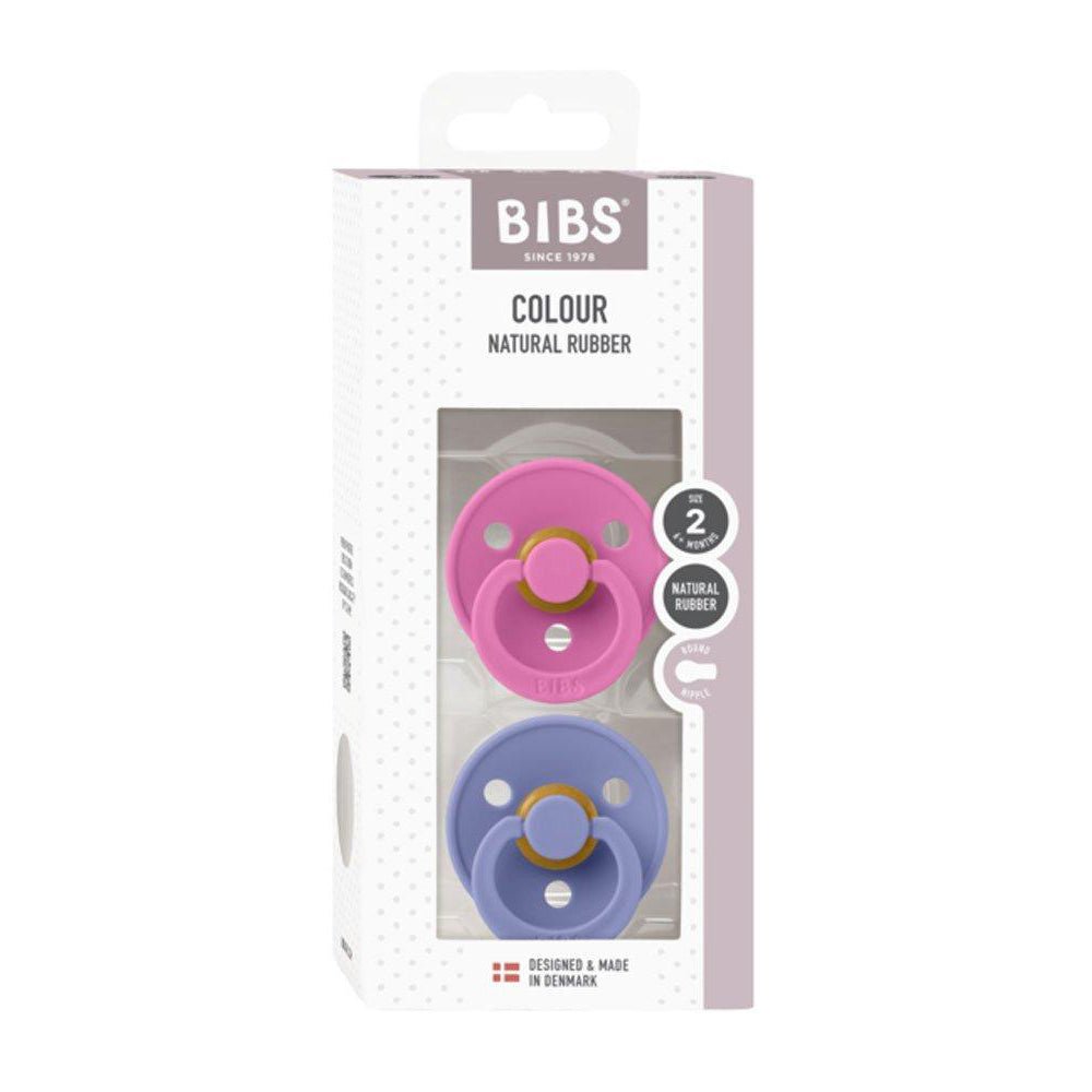 PACK 2 CHUPETES BIBS ·ROUND BUBBLEGUM/PERI· - Happy Moments Baby