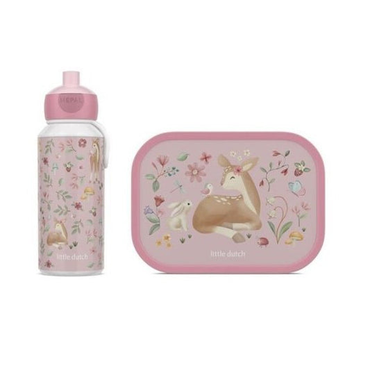 PACK ALMUERZO LITTLE DUTCH ·FIAMBRERA Y BOTELLA FAIRY GARDEN· - Happy Moments Baby