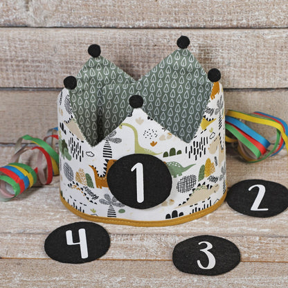 PACK CORONA + CAMISETA CUMPLEAÑOS ·JURASSIC· - Happy Moments Baby