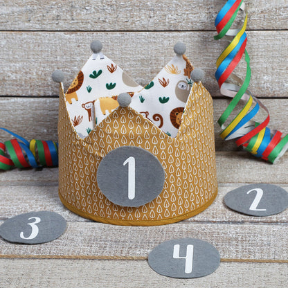 PACK CORONA + CAMISETA CUMPLEAÑOS ·WILD LIFE· - Happy Moments Baby